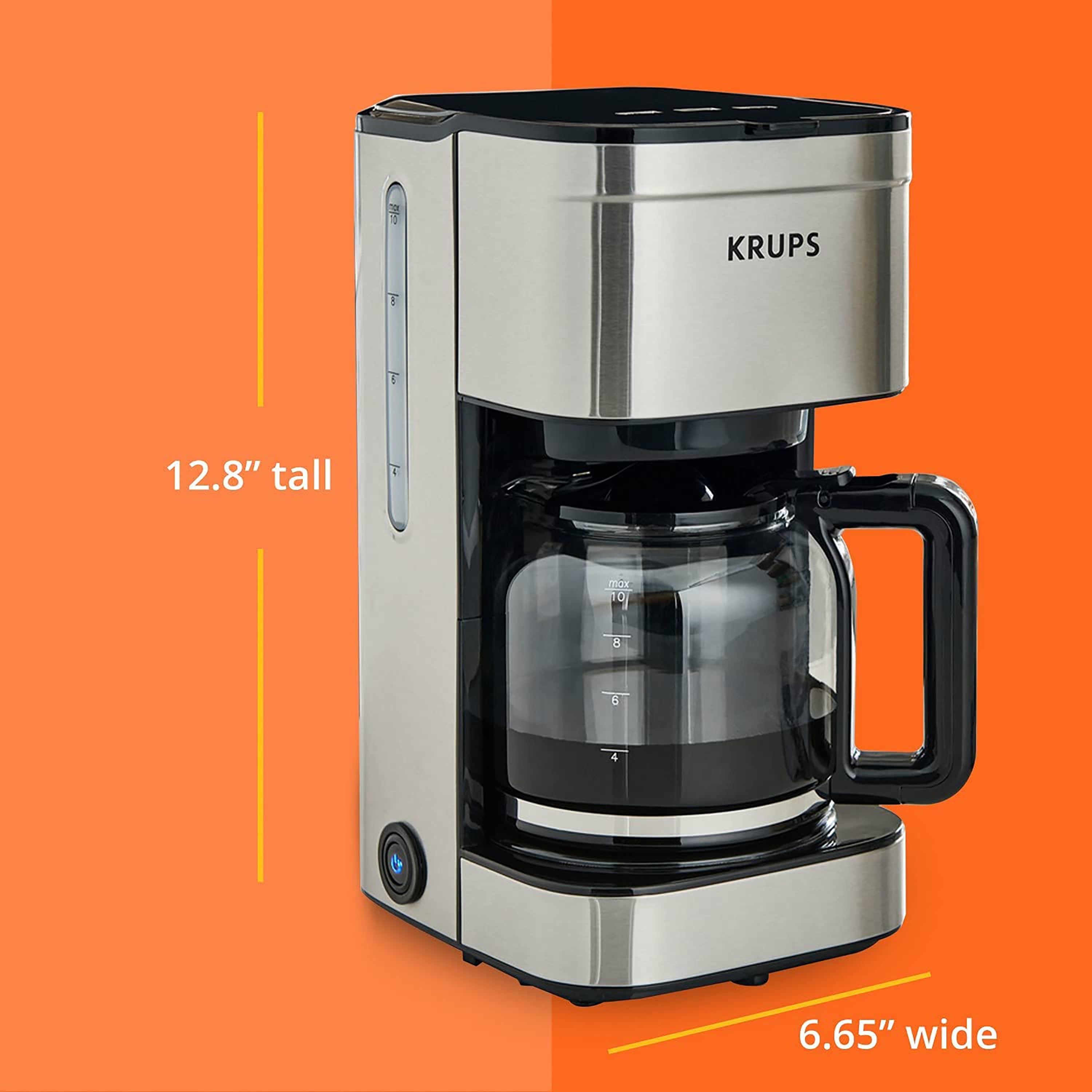 Krups Simply Brew 10-Cup Drip Coffee Maker | Stainless Steel