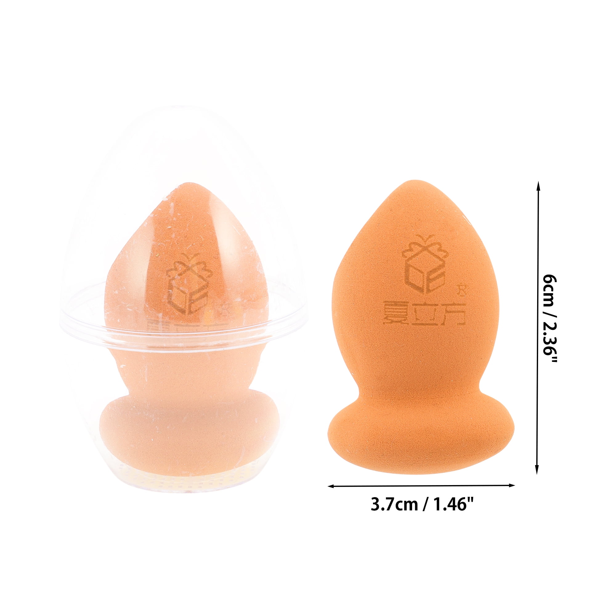 Unique Bargains 1 Pc Special Shape Face Makeup Sponge Orange