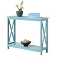 thumbnail image 2 of Convenience Concepts Oxford Console Table with Shelf, Sea Foam Blue, 2 of 6