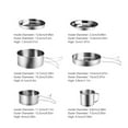 thumbnail image 3 of Ovzne Stainless Steel Camping Picnic Outdoor Cookware Pot Portable Mountaineering Pot Storage Folding Tableware Set Combination On Clearance, 3 of 6