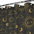thumbnail image 3 of Gothic Shower Curtain Set - Dark Celestial Moon & Star Print, Mystical Cosmic Bath Decor, Waterproof Polyester 72"Wx72"L, Goth Aesthetic Gift, 3 of 5
