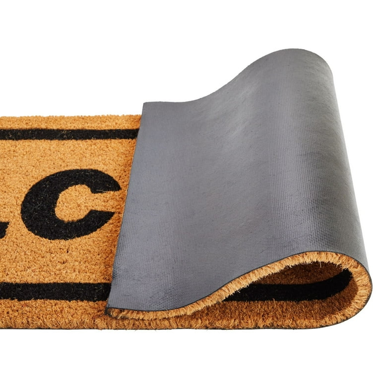 Natural Coco Coir Door Mat 17x30, Hello Welcome Front Doormat Non Slip Rug  For Home Indoor Outdoor Entrance : Target