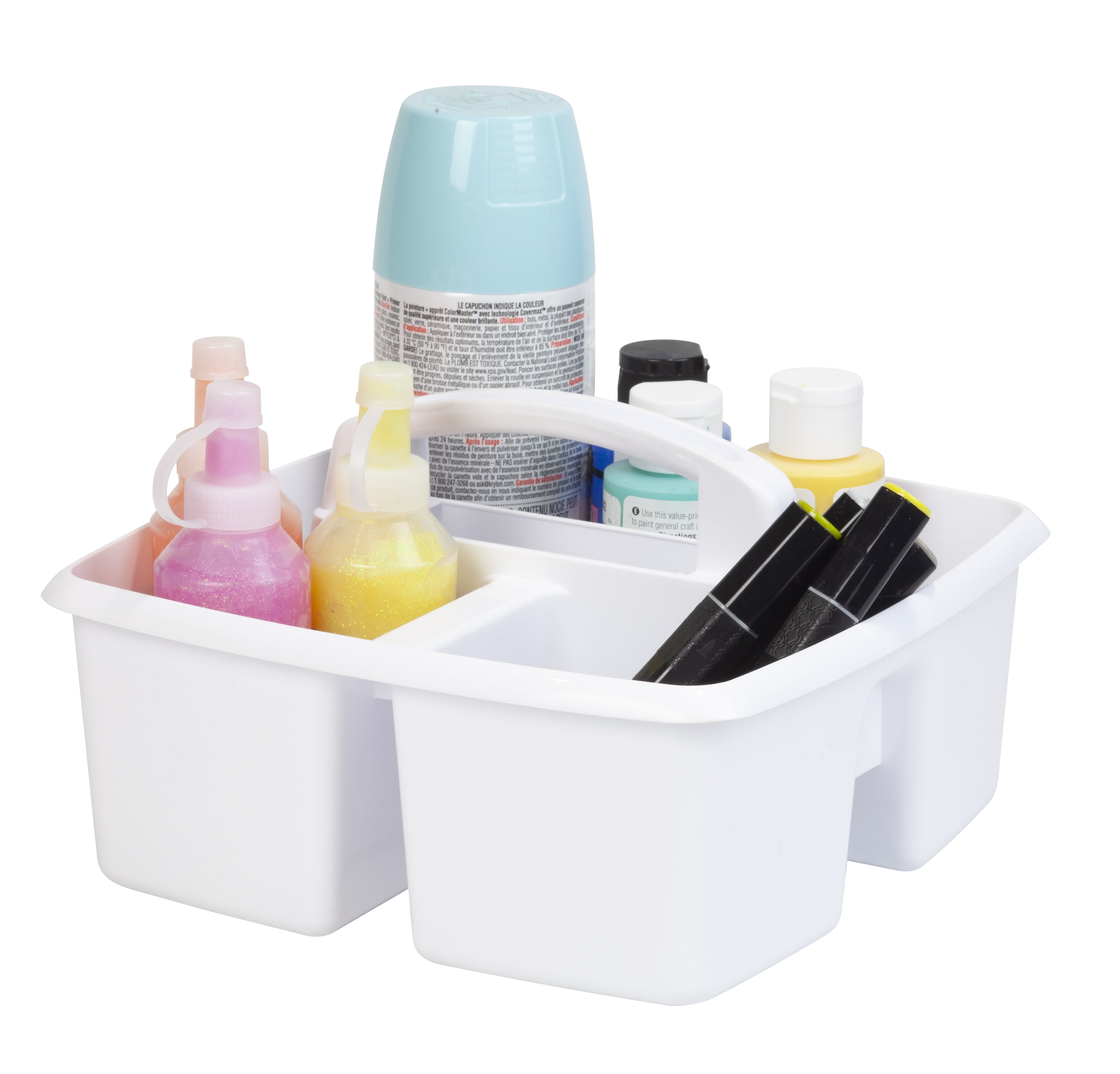 Pen+Gear Plastic Caddy, Craft and Hobby Organizer, Arctic White