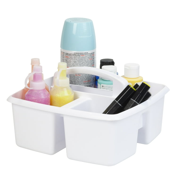 Pen+Gear Plastic Caddy, Craft and Hobby Organizer, Arctic White 