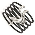 thumbnail image 4 of Edward Mirell Black Ti & Sterling Silver Black Spinel Cable Flex Cuff Bangl, 4 of 5