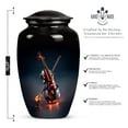 thumbnail image 2 of 10-Inch Glowing Violin Cremation Urn for Human Ashes – Large Funeral Ash Container for Women & Men – Musical Tribute Urn for Adult Male or Female (10 Inch 1 Pc), 2 of 7