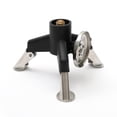 thumbnail image 1 of Outdoor Gas Tank Conversion Adapter with Foldable Legs for Enhanced Stability – Connects Cylinder Tanks to Threaded Burner Stoves, Heaters, and Stoves – Silver and Black Design, Lightweight 100g,, 1 of 6