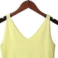 thumbnail image 4 of Hessimy Compression Tanks Tops for Women Seamless Shapewear Vest Tummy Control V Neck Camisole Cami Tops(Light Yellow,One Size), 4 of 4