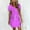 Blue, variant on DPTALR Women's Short Sleeve V-Neck Mid-Calf Dresses Ladies Retro Little Short Skirts Cute Summer Outing Dresses for Girls