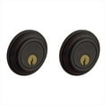 thumbnail image 1 of Baldwin Hardware 8232.402 Traditional Distressed Oil-Rubbed Bronze Double Cylinder Deadbolt, 1 of 1