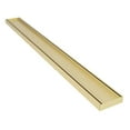 thumbnail image 3 of Lauxes 60 Inch Anodized Aluminum Tile Insert Cut-to-Fit Adjustable Linear Drain with End Caps and Base Flange Kit in Gold, 3 of 9