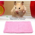 thumbnail image 2 of Small Animal Guinea Pig Hamster Bed House Rectangular Plush Warm Sleep Mat Pad Cushion Pet Supplies for Mice Rats Chinchillas Rabbit Hedgehog Squirrel Dutch Pig(Pink), 2 of 8