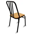 thumbnail image 2 of Sillas metálicas para restaurante, cafetería o comedor modelo Nisso con asiento de madera respaldo de Metal con tubo color Negro Moblibar Moderno, 2 of 5