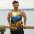 thumbnail image 6 of Yiaed Elegant Sunset Sunflower Print Mens Compression Shirt Slimming Body Shaper Vest Workout Tank Tops Abs Abdomen Undershirts-3X-Large, 6 of 7