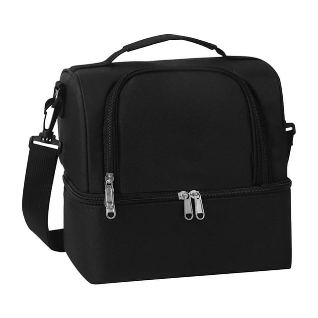Ohufall Double Layer Leakproof Insulated Lunch Backpack Large Capacity For Men Women Daily Use