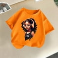 thumbnail image 2 of Girls Graphic Tees Short Sleeve Crewneck Oversized T Shirts Summer Clothes for Girls Orange 10-12 Years, 2 of 4