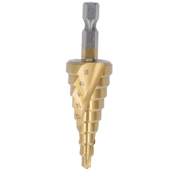 Spiral Flute Step Bit,Step Drill Bit High Step Drill Bit Hex Shank Step Drill Bit Streamlined Design
