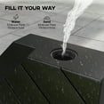 thumbnail image 5 of Outsunny 4 Piece Patio Umbrella Base Weight Set, Outdoor Cantilever Offset Umbrella Weights, 132 lb. Water or 176 lb. Sand, Black, 5 of 10