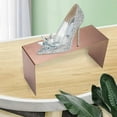 thumbnail image 3 of Expositor de zapatos, estante para zapatos, estante para bolsas, de acero inoxidable, de tacón alto, de doble cara Alto oro rosa, 3 of 8