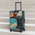 thumbnail image 2 of Lsque Blue Watercolor Duck Printed Luggage Cover, Travel Luggage Protector,Scratch and Dirt Resistant, Fits 18-32 Inch Luggage - Medium, 2 of 9