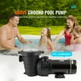 thumbnail image 2 of KFFKFF Above Ground Pool Pump, 1HP, 80 GPM Max. Flow Single Speed Swimming Pool Pump, 120V 3450 RPM 36 ft Max. Head Lift Pool Pump, 2 of 9