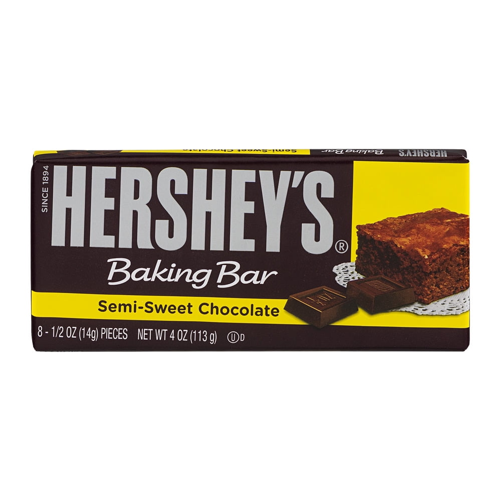HERSHEY'S Baking Bar, SemiSweet Chocolate, 4.0 OZ