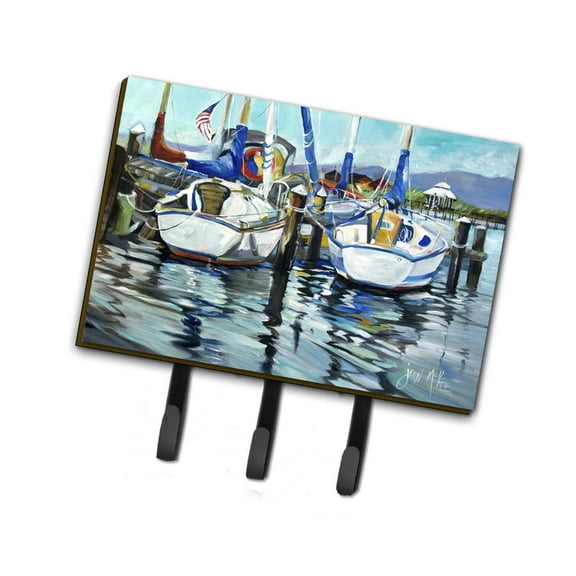 Carolines Treasures JMK1087TH68 Tourquoise Bay Sailboat Leash or Key Holder Triple multicolor