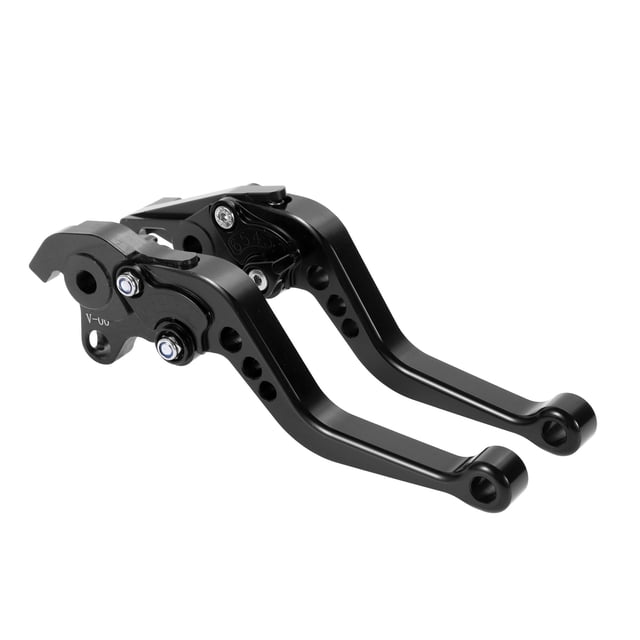 Palancas de freno y embrague largas únicas para Honda CBF1000 2006-2010, palanca de freno ajustable en 6 posiciones, aleación de aluminio negra, 1 par