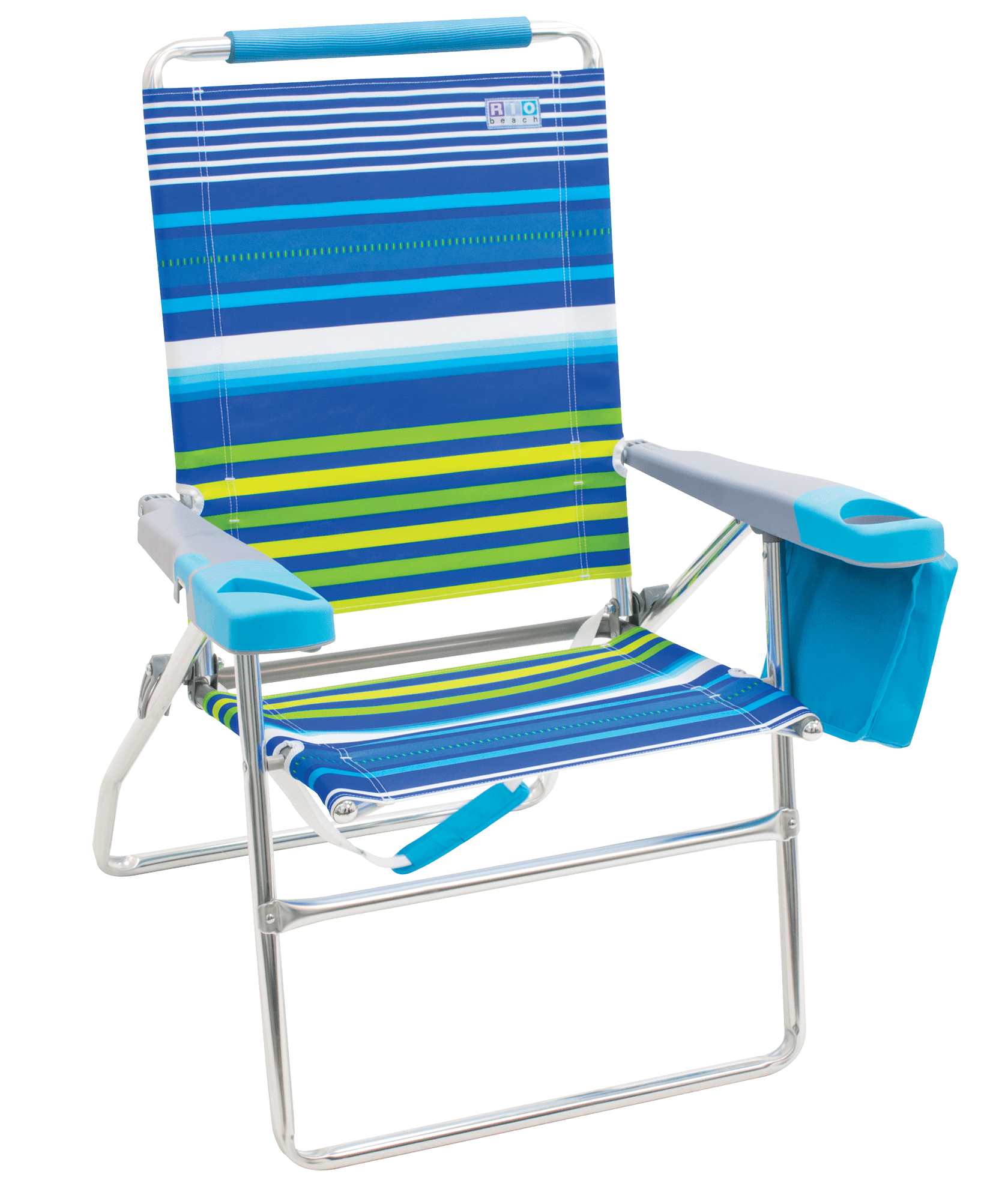 RIO Beach 4Position 17 inch Tall Beach Chair Stripe