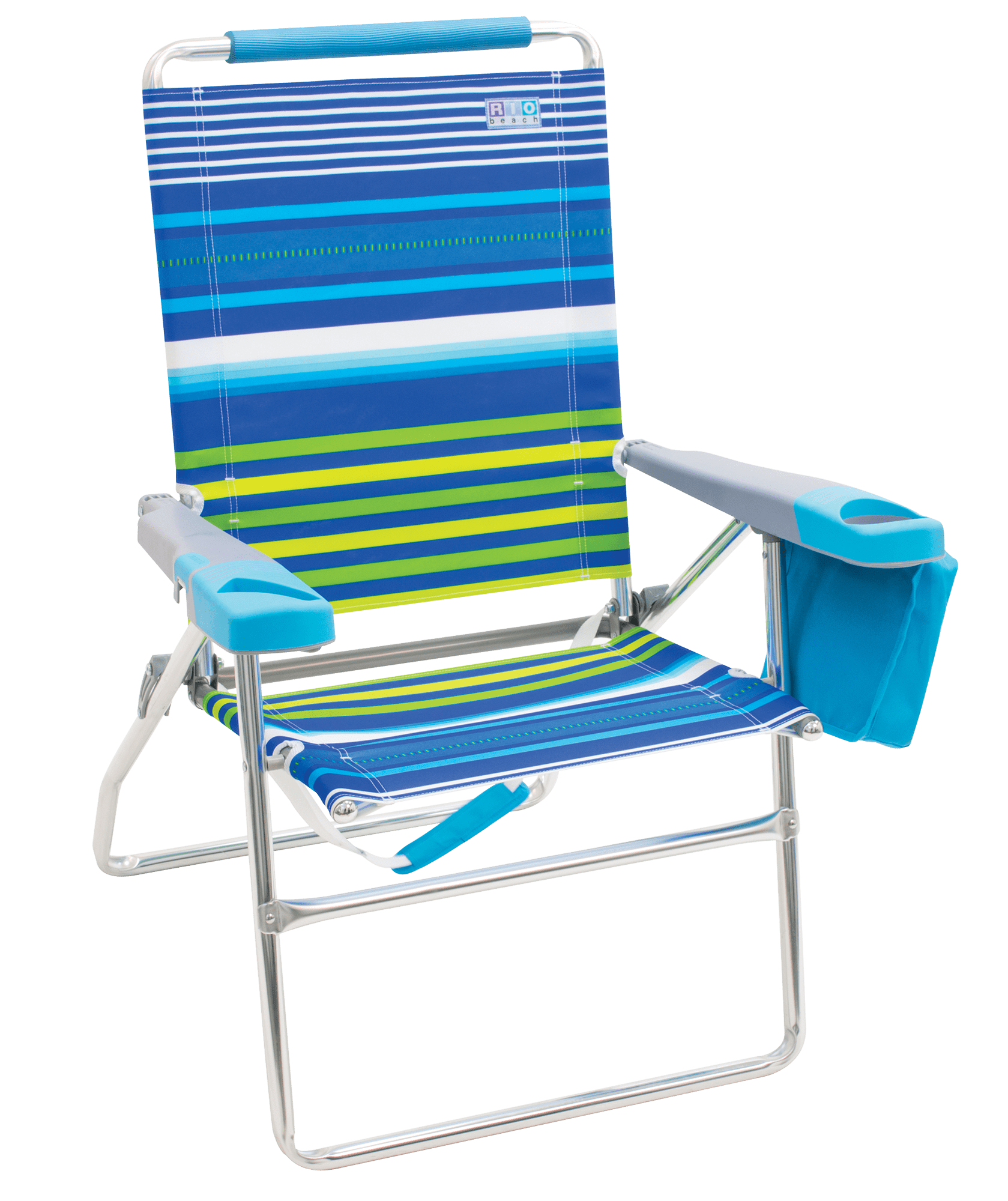 RIO Beach 4-Position 17 inch Tall Beach Chair - Stripe - Walmart.com