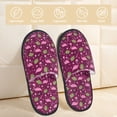 thumbnail image 2 of Fotbe Festive Flamingos Pantuflas Peludas para Mujer con Estampado, Zapatillas de Peluche, Zapatos de Invierno para Casa, Uso Interior y Exterior-Medium, 2 of 8