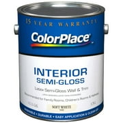Color Place Interior Semi-Gloss Latex Paint, Soft White