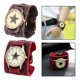 thumbnail image 1 of Reloj correa ancha, estilo punk, esfera grande, brazaletes de regalo, de , reloj de para boda, aniversario, cumpleaños, negocios informales Marrón Duro Rojo Hugo reloj de pulsera, 1 of 9
