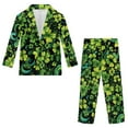 thumbnail image 4 of Xoenoiee Green Shamrock Print Boys Suit Kids Suits for Big Boys Toddler Formal Suits St. Patrick's Day First Communion Suit Kids Wedding Ring Bearer Outfit, 5-6 Years, 4 of 7