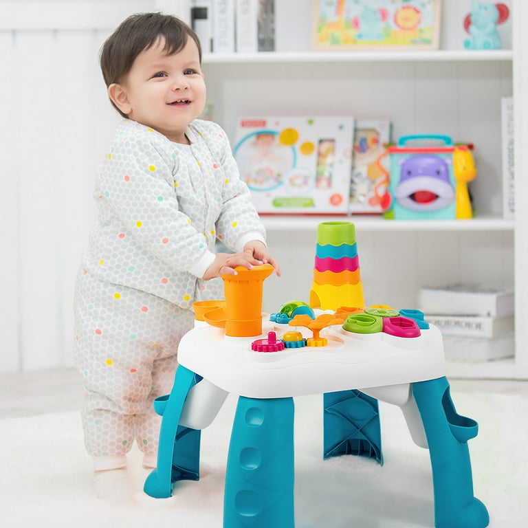 Costway 2 in 1 Learning Table Toddler Stacking and Sorting Toys Walmart