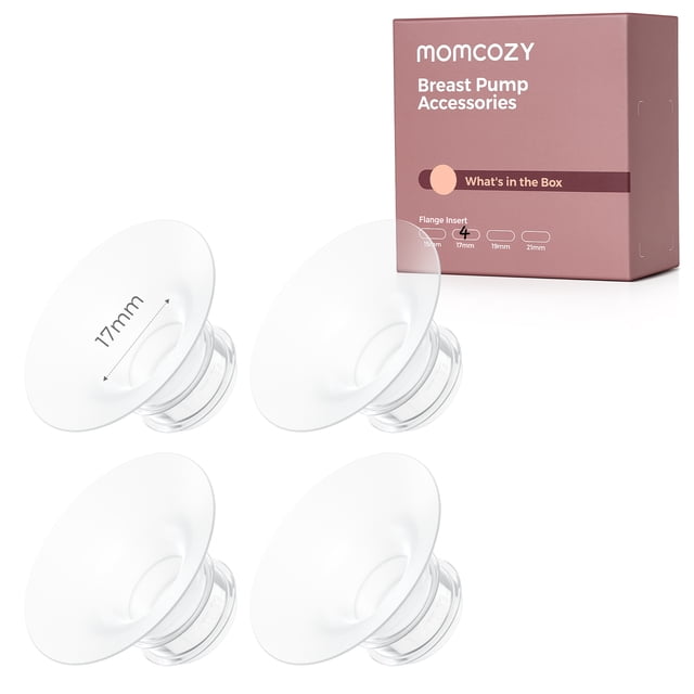 Momcozy Insertos de Brida de 17 mm, Compatibles Únicamente con Momcozy M5/M6/M9, Accesorios de Repuesto Originales, Paquete de 4
