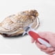 thumbnail image 3 of Abridor de ostras de grado profesional para abrir ostras de forma segura Cuchillo de acero inoxidable con mango de silicona naranja, 3 of 8
