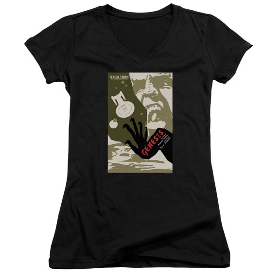 Star Trek Tng Season 7 Episode 19 Junior Women's V-Neck T-Shirt Black