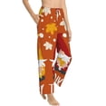 thumbnail image 3 of Kdxio Women's Comfy Stretch Happy Thanksgiving Three GnomesPrint Drawstring Pajama Pants-Medium, 3 of 9