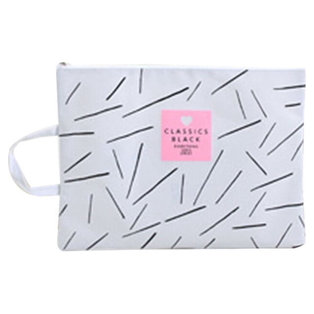 pitrice Oxford Cloth A4 Paper Zipper Handbag Large Capacity Document Pen Bag School Office File Folder