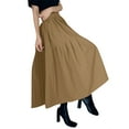 thumbnail image 5 of Celmia Women Holiday Casual Plain High Waist Invisible Zipper Ruffle Skirt, 5 of 11