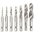 thumbnail image 2 of Tap Drill, Compound Spiral Notch Kit Taps Drilling And Tapping Kit 7Pcs Tap Set  For Industrial, 2 of 8