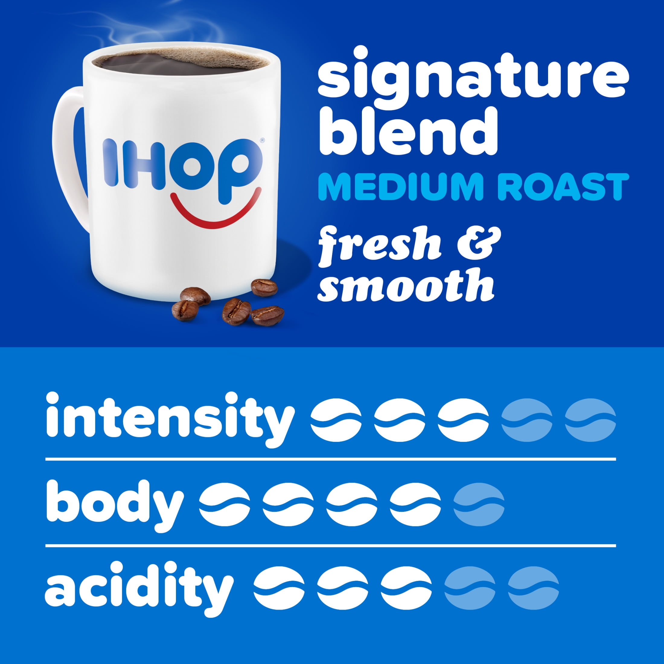 IHOP Medium Roast Signature Blend Ground Coffee, 20 oz Bag
