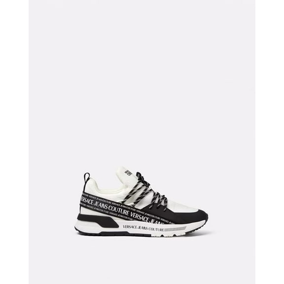 Versace Jeans Couture Mens Monochrome Mesh Panel Chunky Sneakers-EU43 for Mens