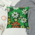 thumbnail image 2 of JRXY  Floral Pillow Cases Green Pillow Covers Decorative White Pillowcases Watercolor Flower Pillow Encasement Envelope Closure Pillow Protectors White, 2 of 5