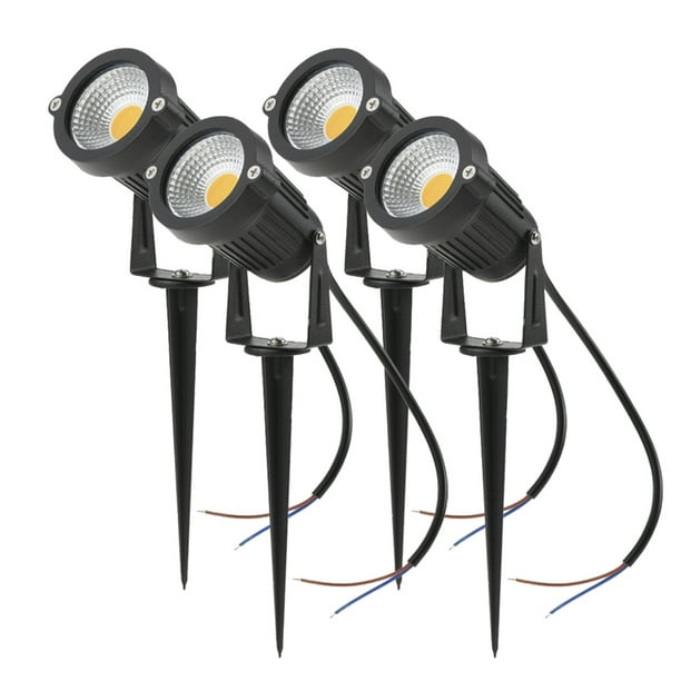 traje de lámpara solar 5W 4 Pack COB LED Lámpara de césped AC / DC 12V al aire libre decorativa luz del paisaje 500LM Super luminoso proyector de alta potencia para el jardín de pared Yard camino cáli Tomshine traje de lámpara solar