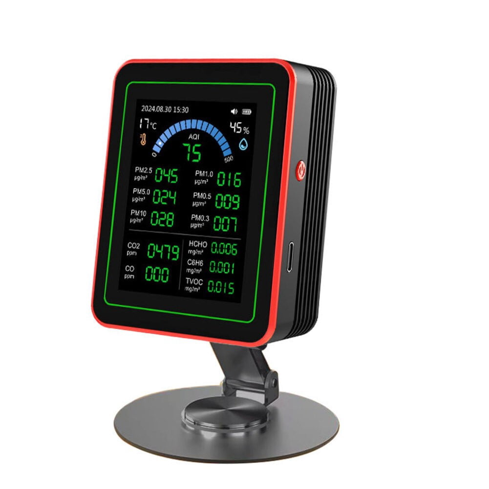 18-in-1 Smart AQI Quality Tester PM Carbon Dioxide Temperature&Humidity Monitor