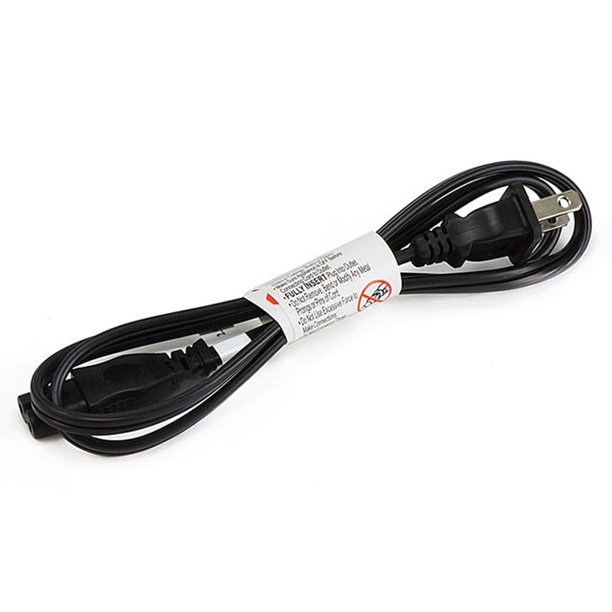 3ft 18AWG Figure 8 Shape AC Power Cord Cable w/o Polarized (C7/115P) Black