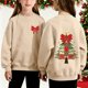 thumbnail image 1 of Cowsor Girls Sweatshirts Kids Cute Graphic Crewneck Pullover Tops Xmas Long Sleeve Holiday Shirts, 1 of 7