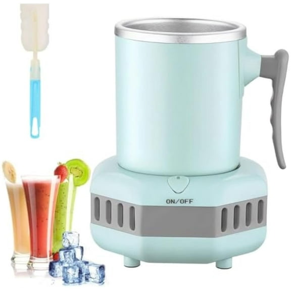 Electric Mini Cooler Cup,Quick Portable Small Coolers,Rapid Drink Instant Summer Rrink Cooling Cup,Home Office Cold Mini Water Cooler,Desktop Iced Cooler Electric for Cola Beer Coffee Juice(Green)
